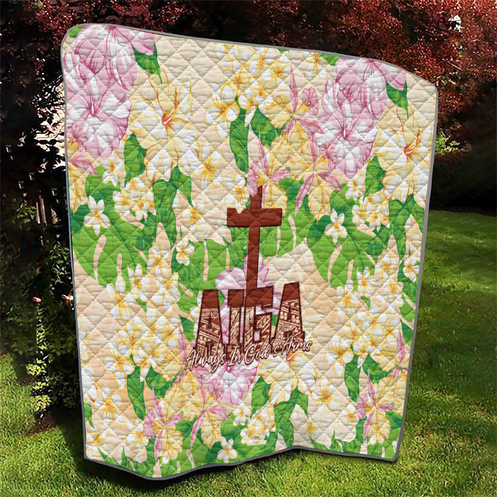 Samoa AIGA Floral Theme Quilt Always In God's Arms