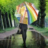 Pasifika Samoa Siapo Malu Tattoo Inspired Umbrella Fa'afafine Rainbow Theme