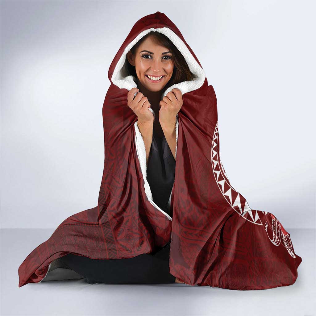 Personalized Samoa Meri Krisimasi Hooded Blanket Segasegamau'u Mix Siapo LT7 - Polynesian Pride