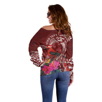 Personalized Samoa Meri Krisimasi Off Shoulder Sweater Segasegamau'u Mix Siapo LT7 - Polynesian Pride