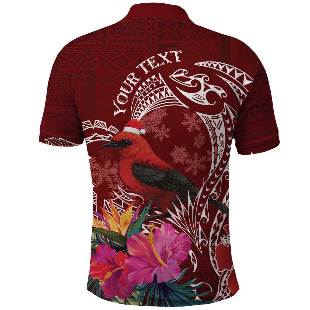 Personalized Samoa Meri Krisimasi Polo Shirt Segasegamau'u Mix Siapo LT7 - Polynesian Pride