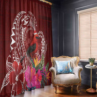 Personalized Samoa Meri Krisimasi Window Curtain Segasegamau'u Mix Siapo LT7 - Polynesian Pride