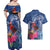 Personalized Samoa Christmas Couples Matching Off Shoulder Maxi Dress and Hawaiian Shirt Cardinal Honeyeater Mix Siapo