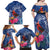 Personalized Samoa Christmas Family Matching Off Shoulder Maxi Dress and Hawaiian Shirt Cardinal Honeyeater Mix Siapo