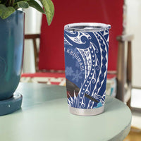 Personalized Samoa Christmas Tumbler Cup Cardinal Honeyeater Mix Siapo LT7 - Polynesian Pride