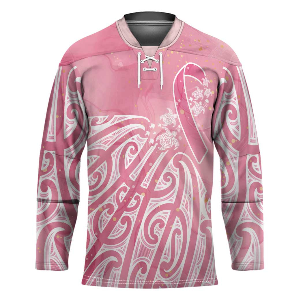 Breast Cancer Awareness Maori Hockey Jersey Kia Kaha Kia Maia Kia Manawanui LT7 Unisex Pink - Polynesian Pride