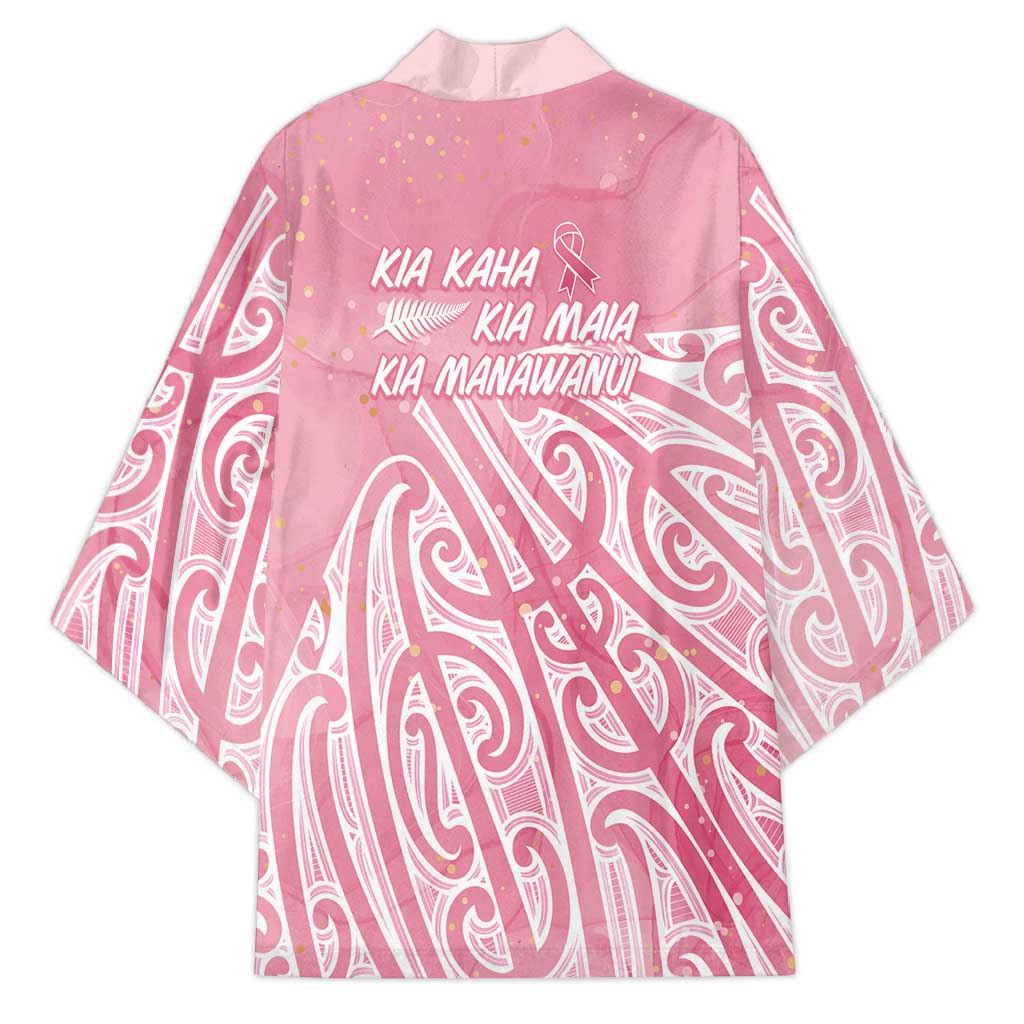 Breast Cancer Awareness Maori Kimono Kia Kaha Kia Maia Kia Manawanui LT7 - Polynesian Pride