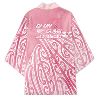 Breast Cancer Awareness Maori Kimono Kia Kaha Kia Maia Kia Manawanui LT7 - Polynesian Pride