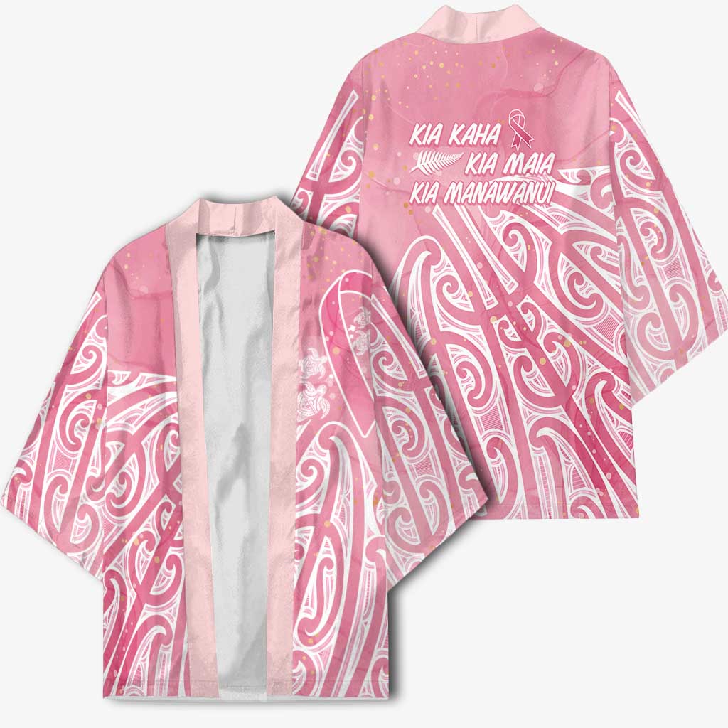 Breast Cancer Awareness Maori Kimono Kia Kaha Kia Maia Kia Manawanui LT7 - Polynesian Pride