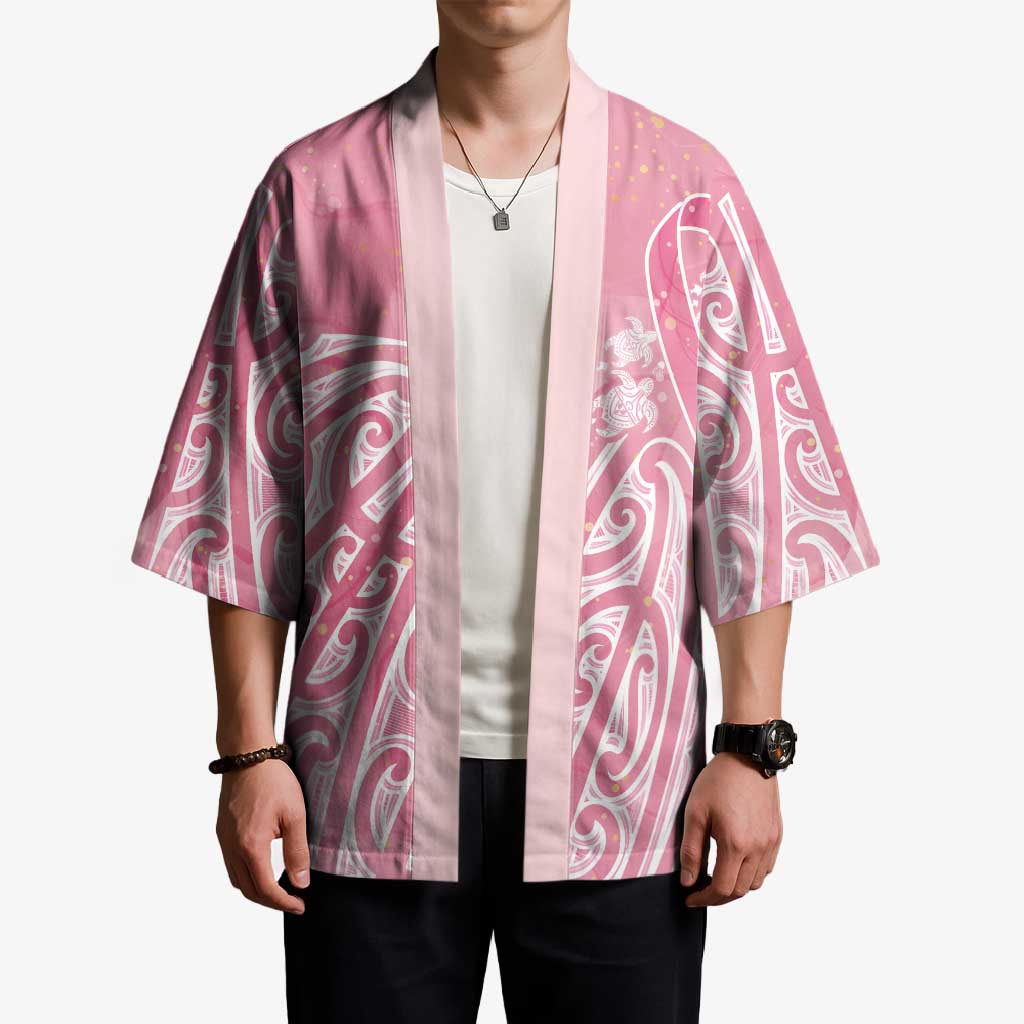 Breast Cancer Awareness Maori Kimono Kia Kaha Kia Maia Kia Manawanui LT7 - Polynesian Pride