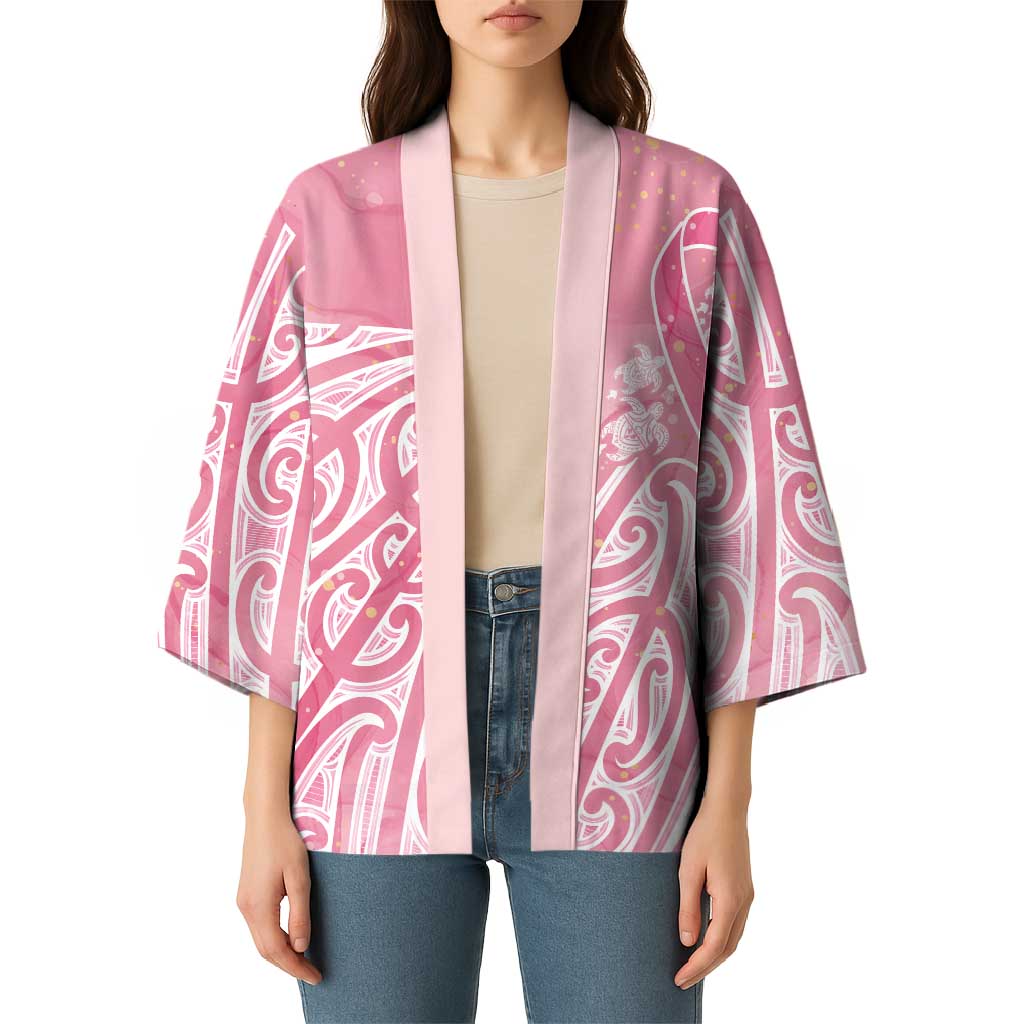 Breast Cancer Awareness Maori Kimono Kia Kaha Kia Maia Kia Manawanui LT7 - Polynesian Pride