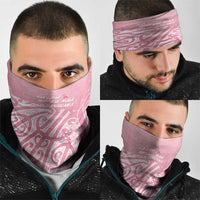Breast Cancer Awareness Maori Neck Gaiter Kia Kaha Kia Maia Kia Manawanui LT7 - Polynesian Pride
