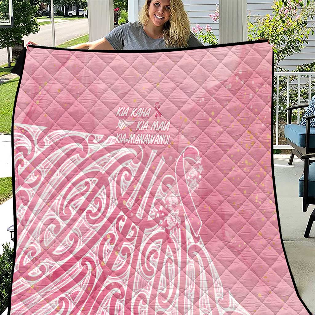 Breast Cancer Awareness Maori Quilt Kia Kaha Kia Maia Kia Manawanui LT7 Pink - Polynesian Pride