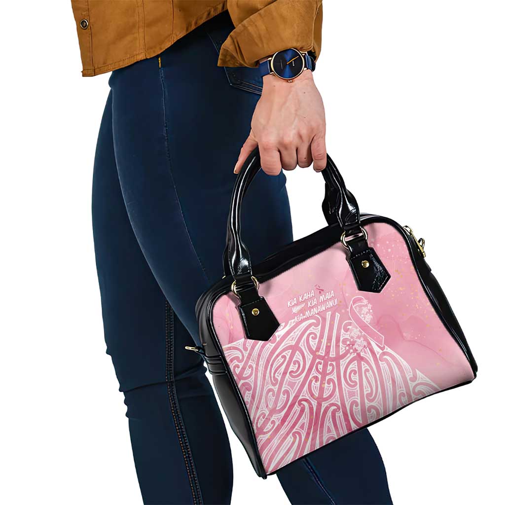 Breast Cancer Awareness Maori Shoulder Handbag Kia Kaha Kia Maia Kia Manawanui LT7 - Polynesian Pride