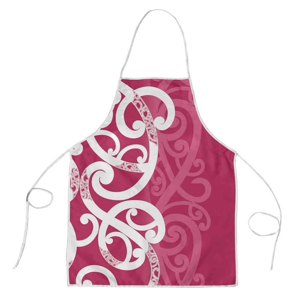 Breast Cancer Awareness Maori Apron Koru Kowhaiwhai LT7 Pink - Polynesian Pride