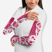 Breast Cancer Awareness Maori Arm Sleeves Koru Kowhaiwhai LT7 - Polynesian Pride