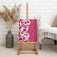Breast Cancer Awareness Maori Canvas Wall Art Koru Kowhaiwhai LT7 - Polynesian Pride