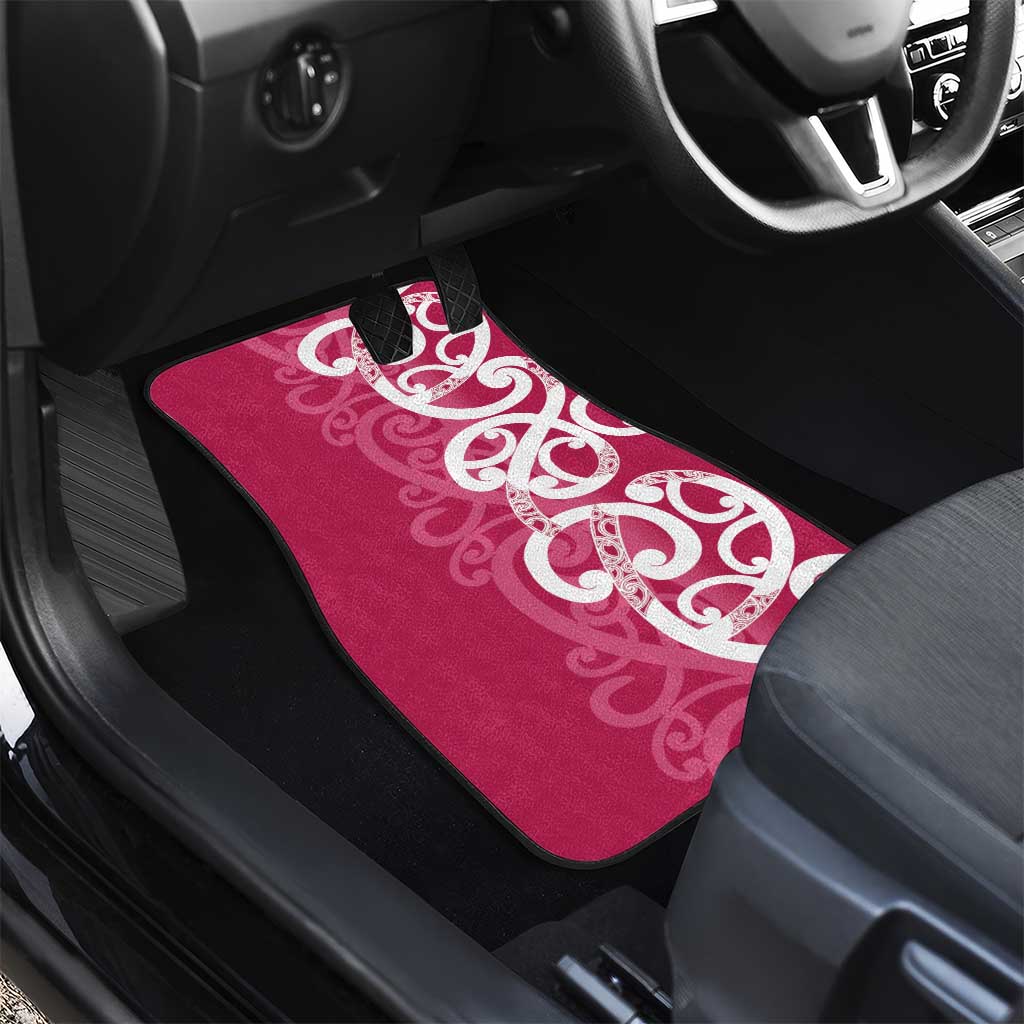 Breast Cancer Awareness Maori Car Mats Koru Kowhaiwhai LT7 - Polynesian Pride