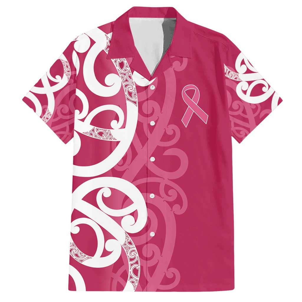 Breast Cancer Awareness Maori Hawaiian Shirt Koru Kowhaiwhai LT7 Pink - Polynesian Pride