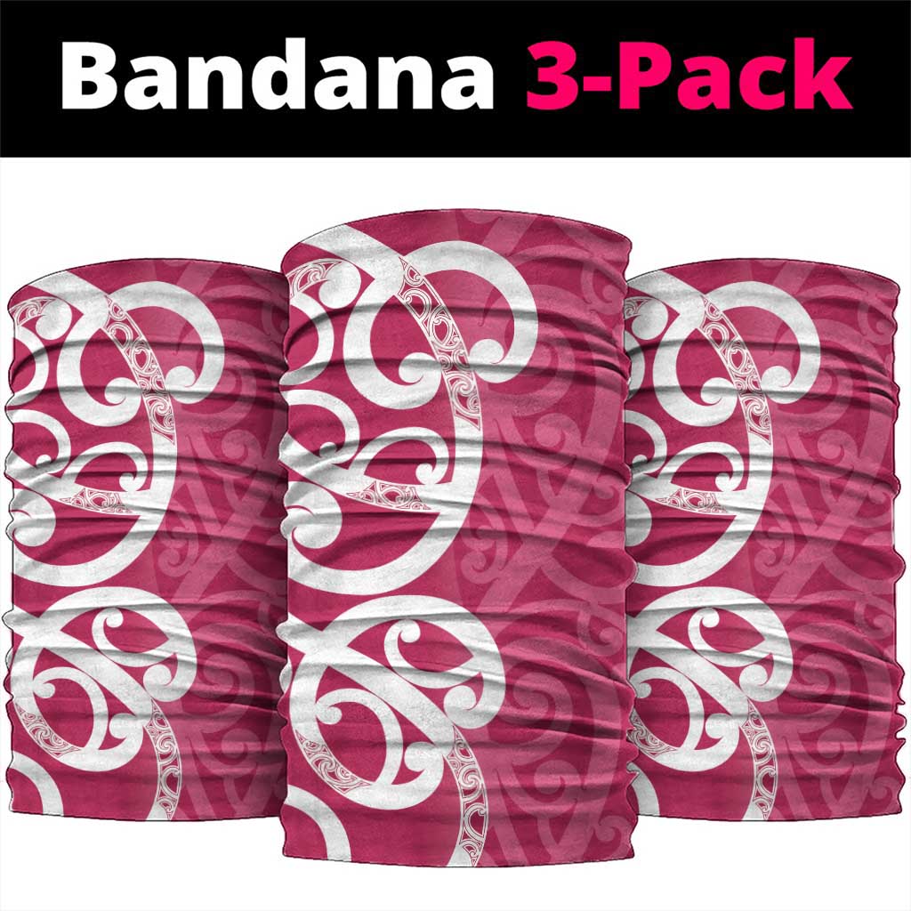 Breast Cancer Awareness Maori Neck Gaiter Koru Kowhaiwhai LT7 package One Size: 25*50cm Pink - Polynesian Pride