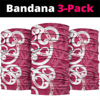 Breast Cancer Awareness Maori Neck Gaiter Koru Kowhaiwhai LT7 package One Size: 25*50cm Pink - Polynesian Pride