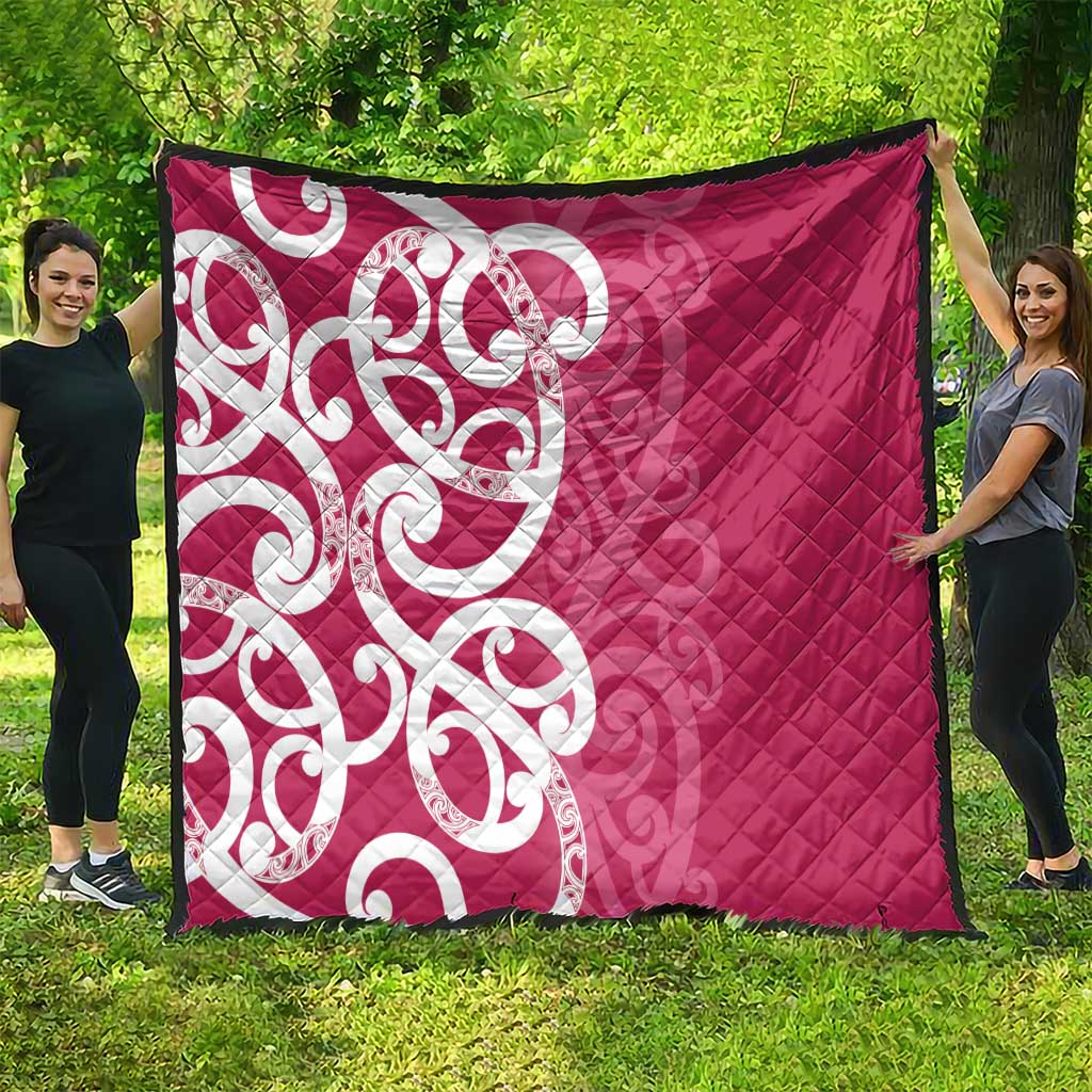 Breast Cancer Awareness Maori Quilt Koru Kowhaiwhai LT7 - Polynesian Pride