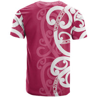 Breast Cancer Awareness Maori T Shirt Koru Kowhaiwhai LT7 - Polynesian Pride