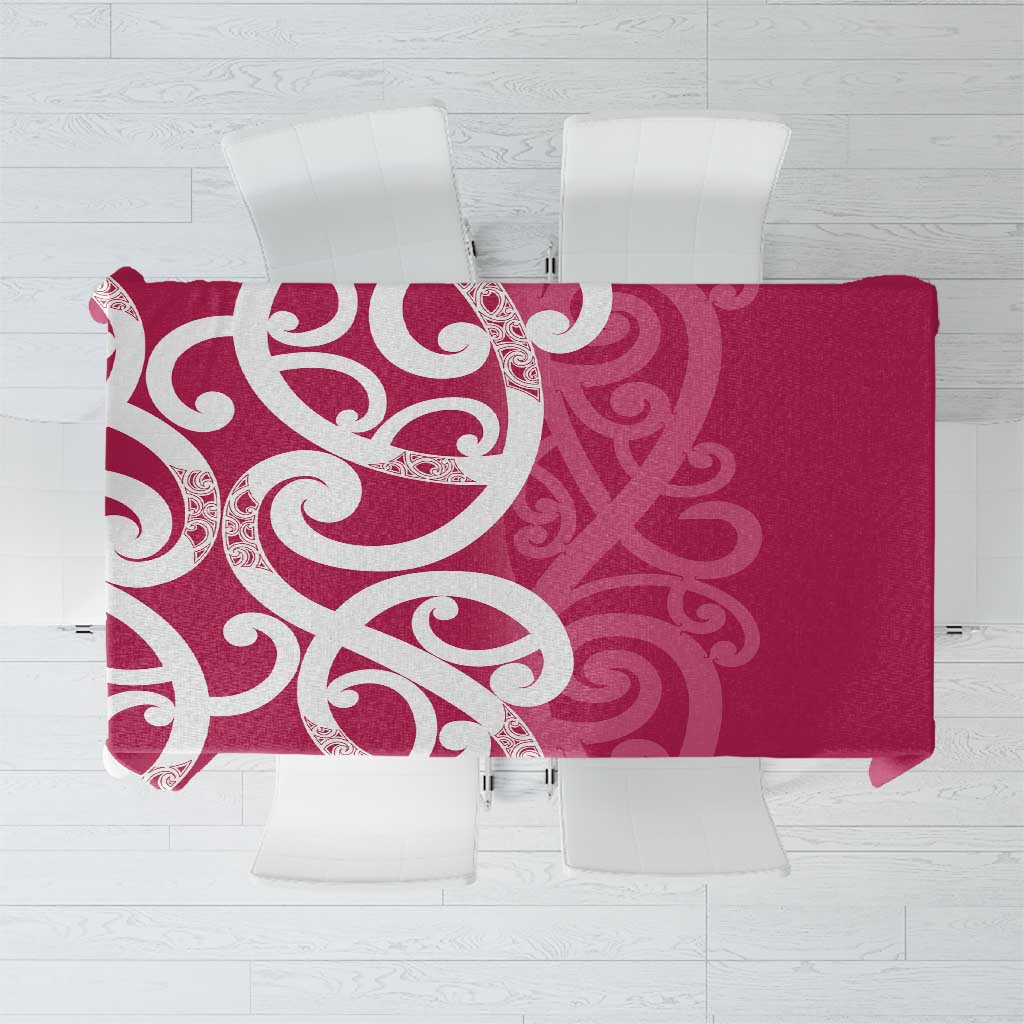 Breast Cancer Awareness Maori Tablecloth Koru Kowhaiwhai LT7 Pink - Polynesian Pride