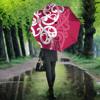 Breast Cancer Awareness Maori Umbrella Koru Kowhaiwhai LT7 - Polynesian Pride