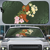 Aloha Hawaii Ipu Gourd Mix Maile Lei Auto Sun Shade Sage Green LT7 Sage Green - Polynesian Pride