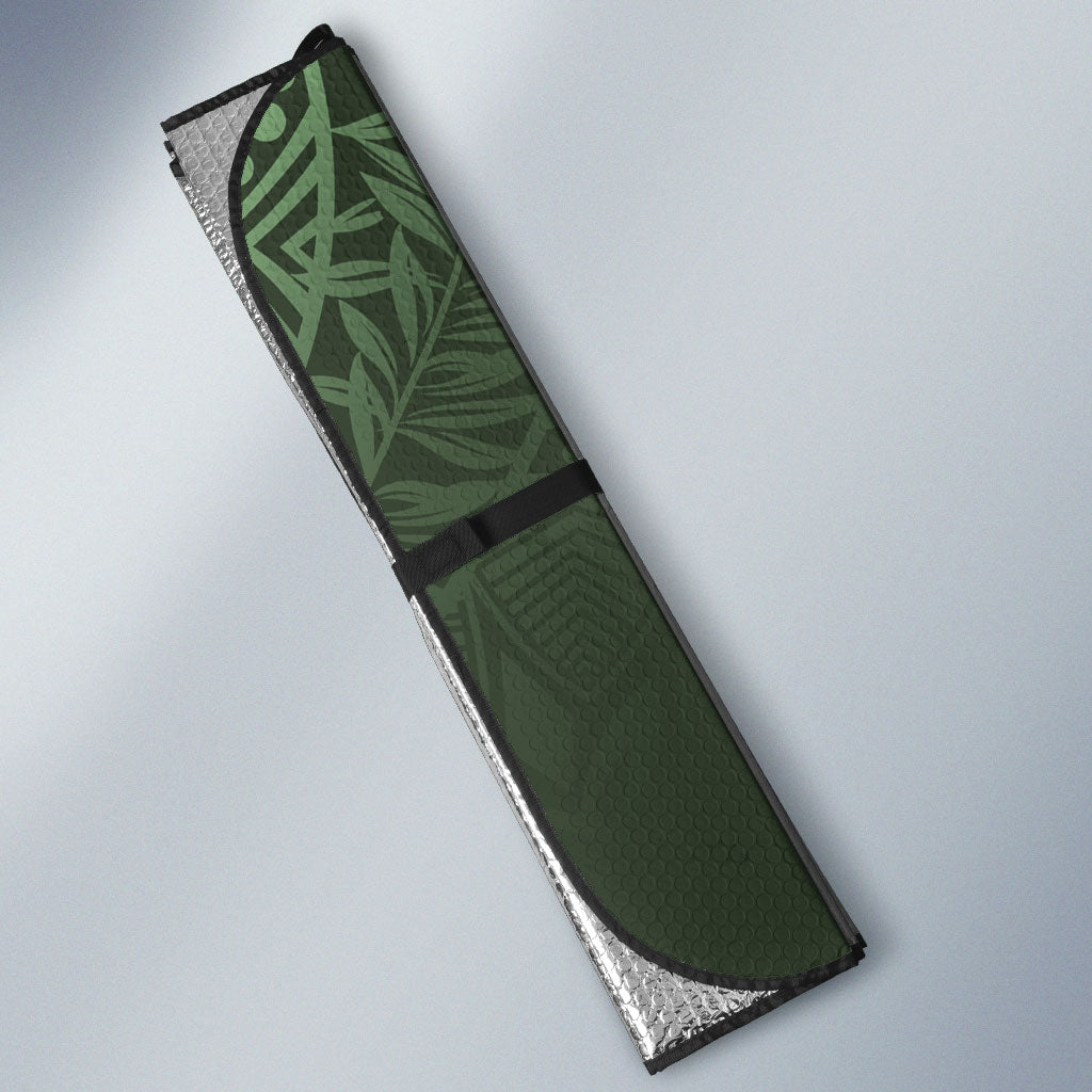 Aloha Hawaii Ipu Gourd Mix Maile Lei Auto Sun Shade Sage Green LT7 - Polynesian Pride