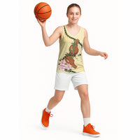 Aloha Hawaii Ipu Gourd Mix Kukui Nut Lei Basketball Jersey Lemon Yellow LT7 - Polynesian Pride