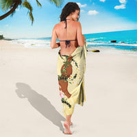 Aloha Hawaii Ipu Gourd Mix Kukui Nut Lei Sarong Lemon Yellow LT7 - Polynesian Pride