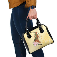 Aloha Hawaii Ipu Gourd Mix Kukui Nut Lei Shoulder Handbag Lemon Yellow LT7 - Polynesian Pride