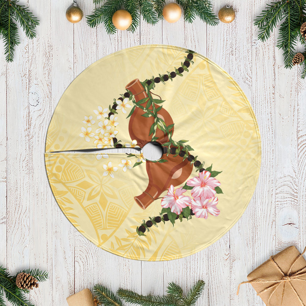 Aloha Hawaii Ipu Gourd Mix Kukui Nut Lei Tree Skirt Lemon Yellow LT7 Casual Lemon Yellow - Polynesian Pride