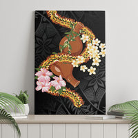 Aloha Hawaii Ipu Gourd Mix ʻĀkulikuli Lei Canvas Wall Art Obsidian Black LT7 - Polynesian Pride
