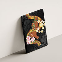 Aloha Hawaii Ipu Gourd Mix ʻĀkulikuli Lei Canvas Wall Art Obsidian Black LT7 - Polynesian Pride