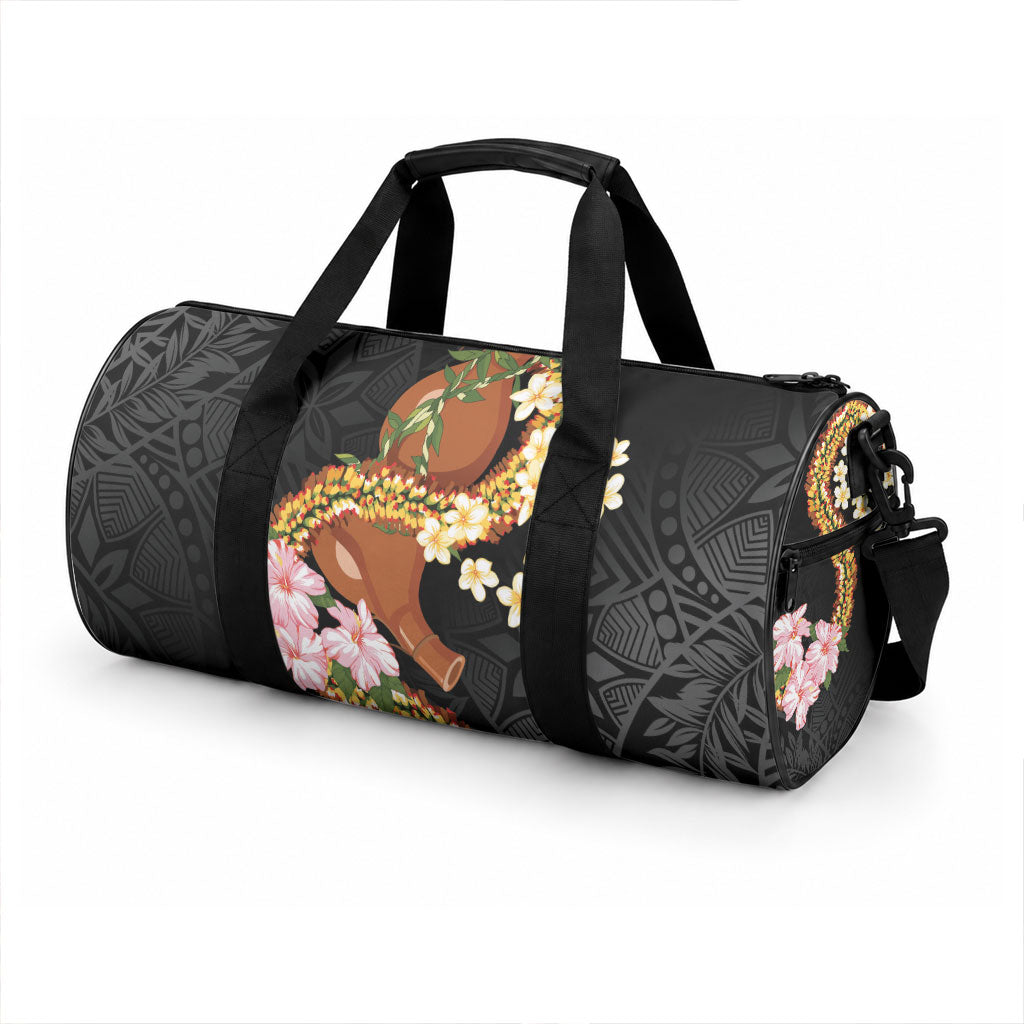 Aloha Hawaii Ipu Gourd Mix ʻĀkulikuli Lei Duffle Bag Obsidian Black LT7 - Polynesian Pride