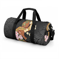 Aloha Hawaii Ipu Gourd Mix ʻĀkulikuli Lei Duffle Bag Obsidian Black LT7 - Polynesian Pride