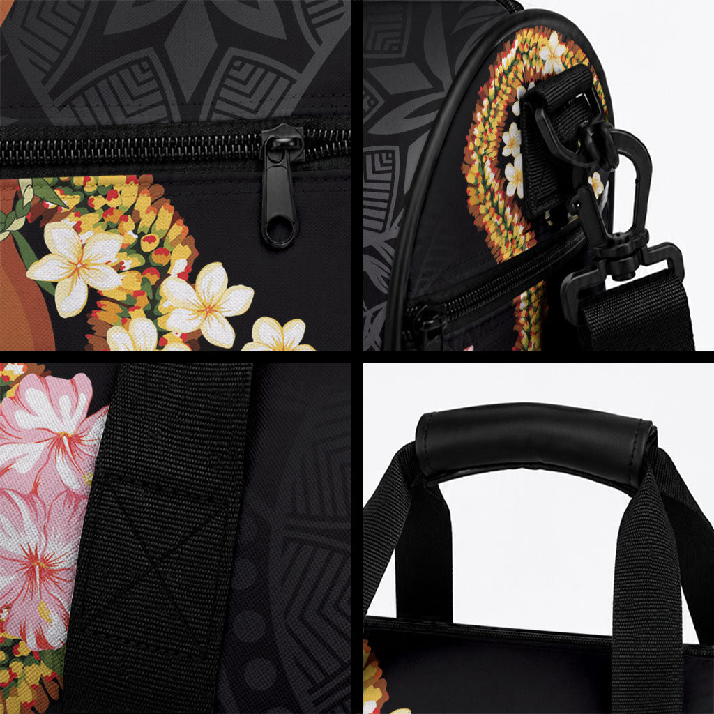 Aloha Hawaii Ipu Gourd Mix ʻĀkulikuli Lei Duffle Bag Obsidian Black LT7 - Polynesian Pride