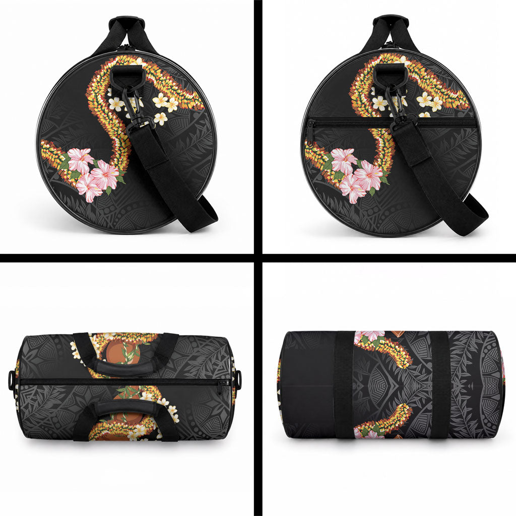 Aloha Hawaii Ipu Gourd Mix ʻĀkulikuli Lei Duffle Bag Obsidian Black LT7 - Polynesian Pride