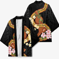 Aloha Hawaii Ipu Gourd Mix ʻĀkulikuli Lei Kimono Obsidian Black LT7 - Polynesian Pride