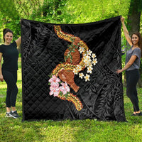 Aloha Hawaii Ipu Gourd Mix ʻĀkulikuli Lei Quilt Obsidian Black LT7 - Polynesian Pride