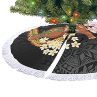 Aloha Hawaii Ipu Gourd Mix ʻĀkulikuli Lei Tree Skirt Obsidian Black LT7 - Polynesian Pride