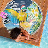 Funny Tropical Christmas Beach Blanket Tis The Season To Get Tipsy LT7 - Polynesian Pride