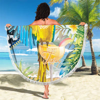 Funny Tropical Christmas Beach Blanket Tis The Season To Get Tipsy LT7 - Polynesian Pride
