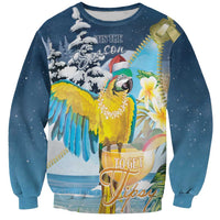 Funny Tropical Christmas Sweatshirt Tis The Season To Get Tipsy LT7 Unisex Colorful - Polynesian Pride