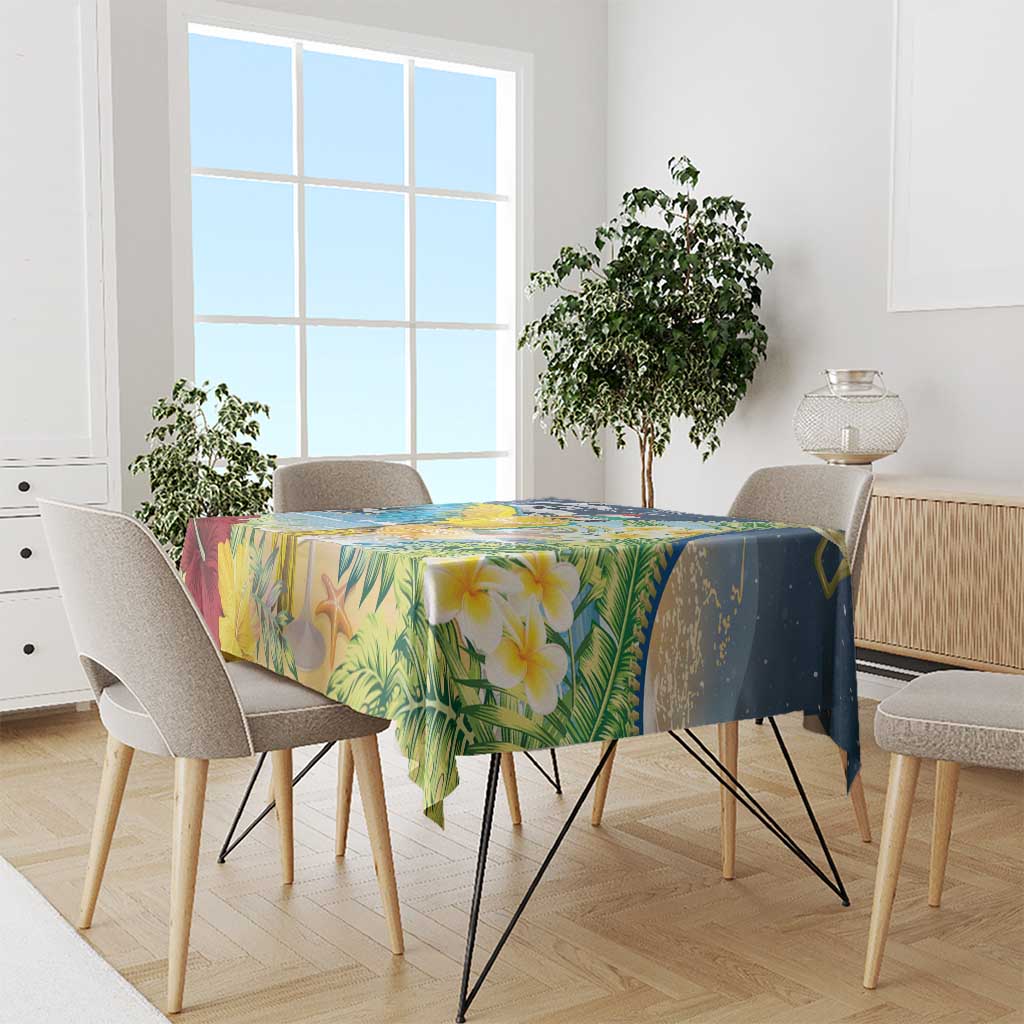 Funny Tropical Christmas Tablecloth Tis The Season To Get Tipsy LT7 - Polynesian Pride