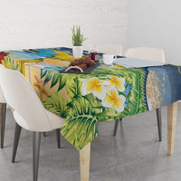 Funny Tropical Christmas Tablecloth Tis The Season To Get Tipsy LT7 - Polynesian Pride