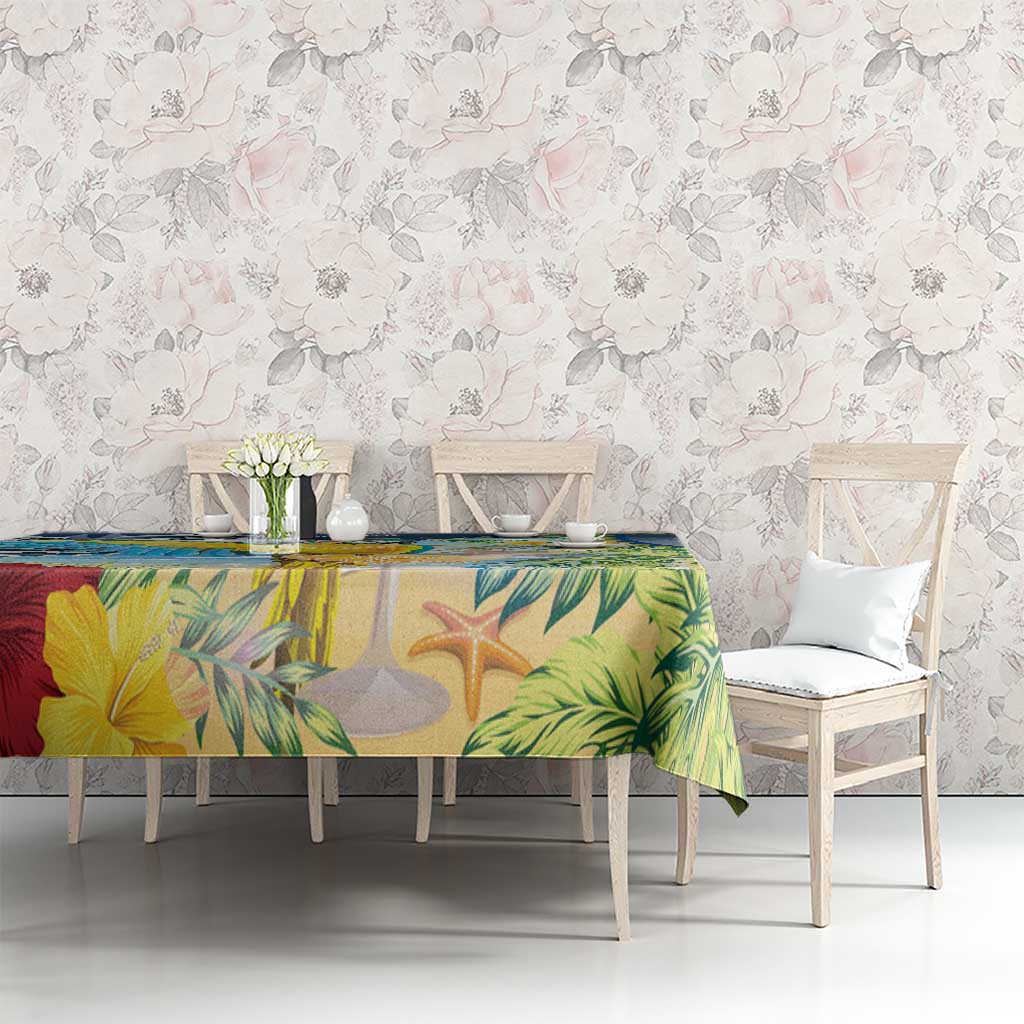 Funny Tropical Christmas Tablecloth Tis The Season To Get Tipsy LT7 - Polynesian Pride
